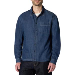imageAmazon Essentials Mens Modern OversizedFit Denim ButtonDown ShirtMedium Blue Vintage