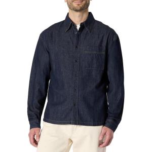 imageAmazon Essentials Mens Modern OversizedFit Denim ButtonDown ShirtRinse
