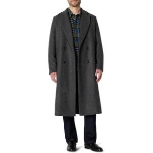 imageAmazon Essentials Mens RelaxedFit Double Breasted Wool Blend Longline TopcoatCharcoal Heather