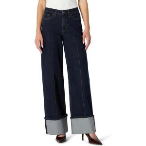 imageAmazon Essentials Womens HighRise Wide Leg Cuffed JeanRinse