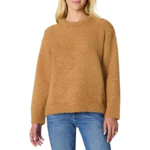 imageAmazon Essentials Womens OversizedFit Faux Mohair Crewneck SweaterCamel Heather