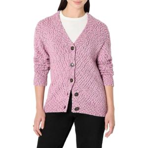 imageAmazon Essentials Womens OversizedFit MultiColor Heavyweight ButtonUp CardiganFuchsia Marl