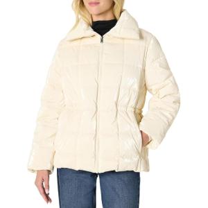 imageAmazon Essentials Womens OversizedFit Square Quilted Puffer Jacket with Adjustable WaistCream