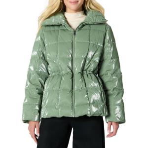 imageAmazon Essentials Womens OversizedFit Square Quilted Puffer Jacket with Adjustable WaistSage Green