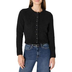 imageAmazon Essentials Womens RegularFit Faux Mohair ButtonDown CardiganBlack