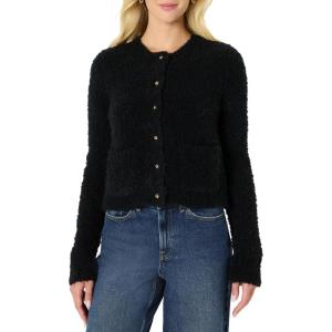 imageAmazon Essentials Womens RegularFit Wool Blend Boucle ButtonDown JacketBlack