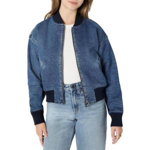 imageAmazon Essentials Womens RelaxedFit Bomber JacketMedium Blue Vintage