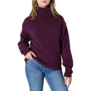 imageAmazon Essentials Womens RelaxedFit Cotton Blend Turtleneck Pullover SweaterBurgundy