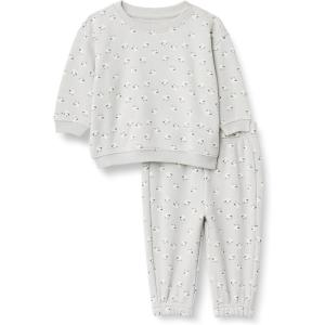 imageAmazon Essentials unisexbaby Sweatshirt ampamp Sweatpant SetDove Grey Sheep