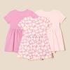 imageAmazon Essentials BabyGirls Short Sleeve Bodysuit DressPinkApples