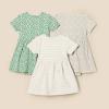imageAmazon Essentials BabyGirls Short Sleeve Bodysuit DressSage Green Ditsy FloralStripe