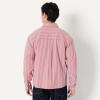 imageAmazon Essentials Mens Modern OversizedFit Cotton ButtonDown ShirtMauve Dark Chestnut Brown Stripe