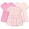 imageAmazon Essentials BabyGirls Short Sleeve Bodysuit DressPinkApples