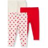 imageAmazon Essentials x Sofia Grainge Toddlers and Baby Girls Legging Pack of 3IvoryRedApple Hearts