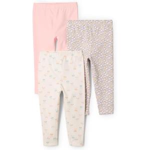 imageAmazon Essentials x Sofia Grainge Toddlers and Baby Girls Legging Pack of 3Bunny FacesPinkRound Trees