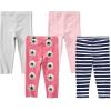 imageAmazon Essentials Girls and Toddlers Cropped Capri Leggings Previously Spotted Zebra MultipacksGrey HeatherLight PinkNavy StripeRose Flowers