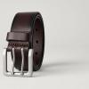 imageAmazon Essentials Mens Double Prong Leather BeltBrown