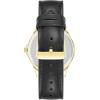 imageAmazon Essentials Mens Easy to Read 42mm Leather Band Analog WatchBlackGold