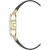 imageAmazon Essentials Mens Easy to Read 42mm Leather Band Analog WatchBlackGold