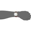imageAmazon Essentials Mens Easy to Read 42mm Leather Band Analog WatchBrownGold
