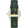 imageAmazon Essentials Mens Easy to Read 42mm Leather Band Analog WatchGreenGold