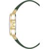 imageAmazon Essentials Mens Easy to Read 42mm Leather Band Analog WatchGreenGold
