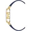 imageAmazon Essentials Mens Easy to Read 42mm Leather Band Analog WatchNavyGold