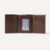 imageAmazon Essentials Mens Pebbled Full Grain Leather Trifold WalletDark Brown