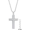 imageAmazon Essentials Mens Stainless Steel and GoldPlated Spinner Cross Pendant NecklaceSilver