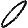 imageAmazon Essentials Mens Sterling Silver Small Bead Stretch BraceletBlack Lava