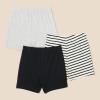 imageAmazon Essentials UnisexBaby Cotton PullOn ShortsBlackLight Grey HeatherStripe