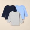 imageAmazon Essentials UnisexBaby RelaxedFit 100 Cotton LongSleeve TShirtsBlueNavyHeather
