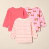 imageAmazon Essentials UnisexBaby RelaxedFit 100 Cotton LongSleeve TShirtsPink TigerStripe