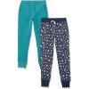 imageAmazon Essentials Girls and Toddlers Sweatpants Multipacks2pack TealNavy Stars