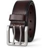 imageAmazon Essentials Mens Double Prong Leather BeltBrown