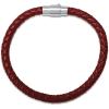 imageAmazon Essentials Mens Leather Sterling Silver BraceletRed