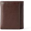 imageAmazon Essentials Mens Pebbled Full Grain Leather Trifold WalletDark Brown