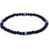 imageAmazon Essentials Mens Sterling Silver Small Bead Stretch BraceletBlue Lapis