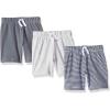 imageAmazon Essentials UnisexBaby Cotton PullOn ShortsBlue StripeDark GreyGrey Heather