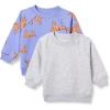 imageAmazon Essentials UnisexBaby French Terry Crewneck SweatshirtsGrey HeatherPurple Tiger