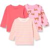 imageAmazon Essentials UnisexBaby RelaxedFit 100 Cotton LongSleeve TShirtsPink TigerStripe