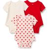 imageAmazon Essentials x Sofia Grainge Unisex Babies Short Sleeve Crewneck Bodysuit Pack of 3IvoryRedApple Hearts