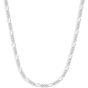 imageAmazon Essentials 5mm Plated Figaro Chain for Men or WomenSilver
