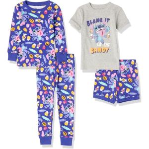 imageAmazon Essentials Disney  Marvel  Star Wars Babies Toddlers and Girls Pajama SetStitch Candy