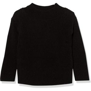 imageAmazon Essentials Girls Modern WideNeck Pullover SweaterBlack