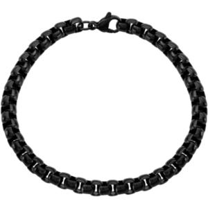 imageAmazon Essentials Mens 8 Black Chain BraceletOval