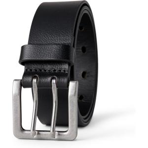imageAmazon Essentials Mens Double Prong Leather BeltBlack