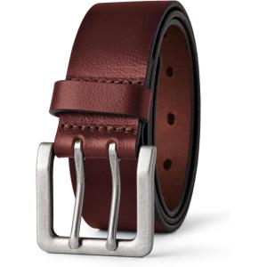 imageAmazon Essentials Mens Double Prong Leather BeltTan