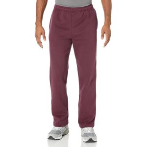 imageAmazon Essentials Mens Fleece Open Bottom Sweatpant Available in Big amp TallBurgundy