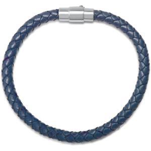 imageAmazon Essentials Mens Leather Sterling Silver BraceletBlue